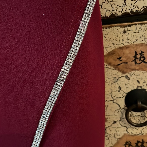 BCX Juniors' Embellished-Faux-Wrap Front Dress - Picture 4 of 11